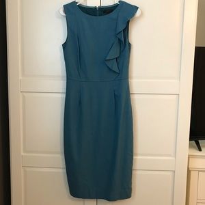 J. Crew teal suiting dress
